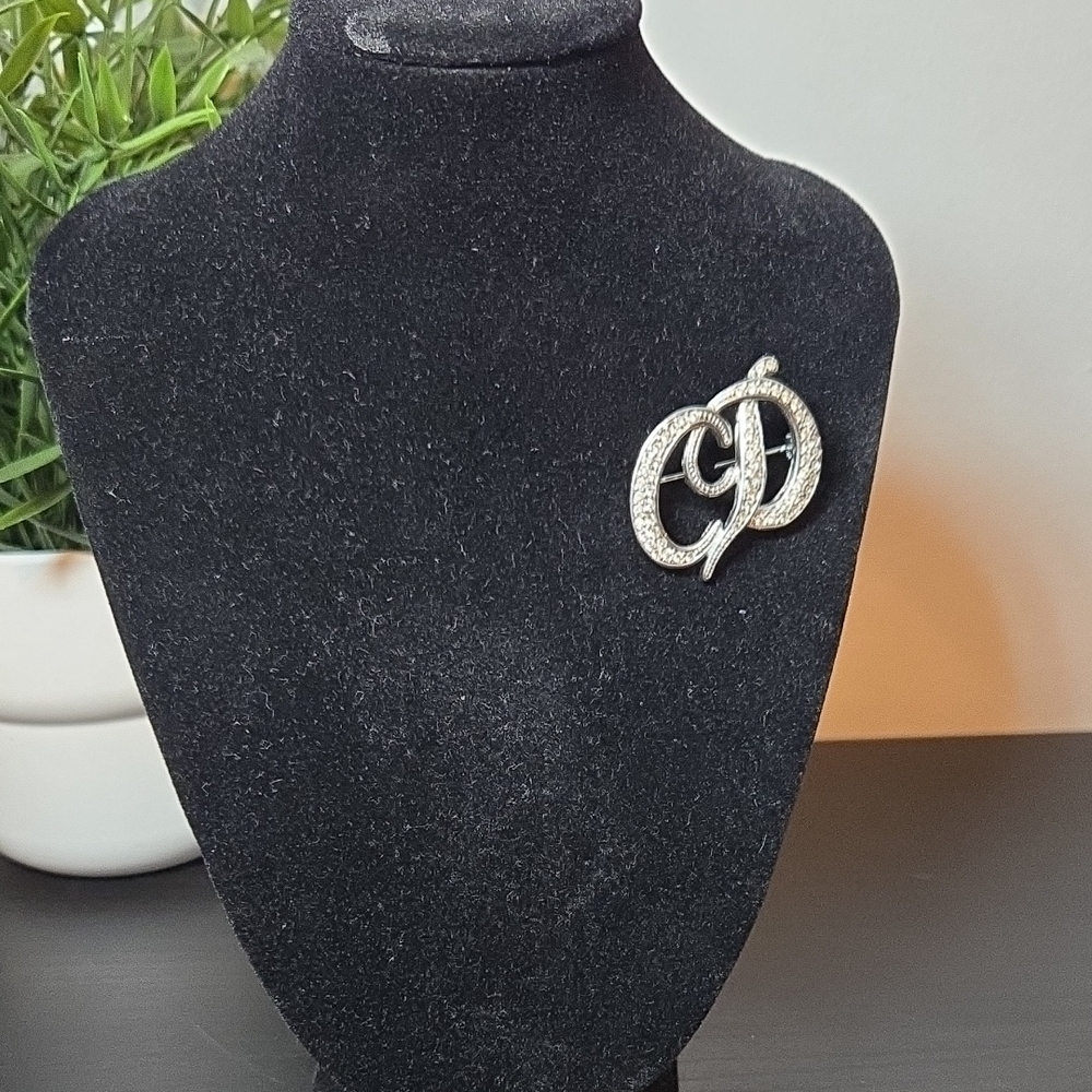 VINTAGE CHRISTIAN DIOR CD BROOCH